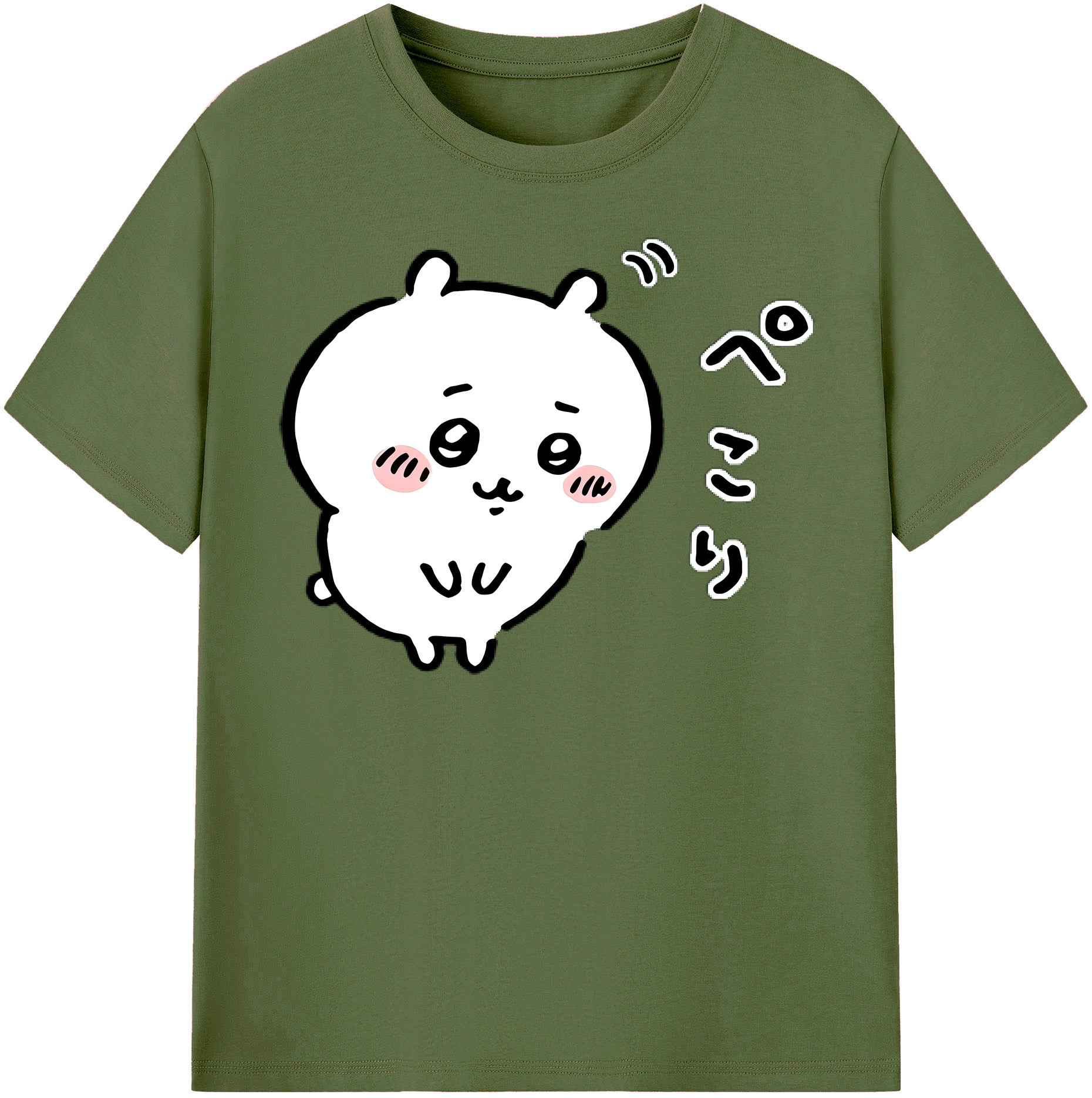 （画像用） ちいかわ ちいかわ Chii-kawa chiikawa 綿100％半袖Tシャツ（フロントプリント）